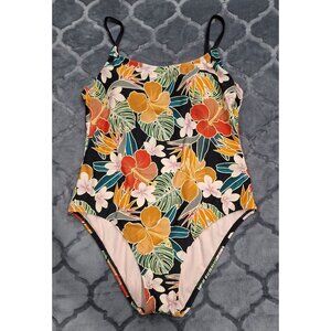 NWOT Hurley Women's Nylon/Spandex Floral One-Piece Swimsuit/Sz. XXL